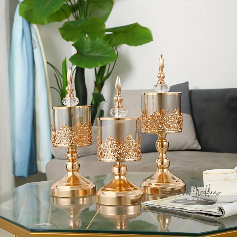 Crystal Glass Jar - Elegant Wedding Centerpiece & Decor centerpiece Luxurious Weddings