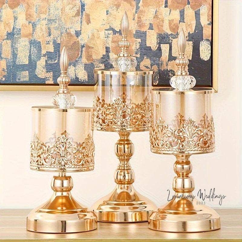 Crystal Glass Jar - Elegant Wedding Centerpiece & Decor centerpiece Luxurious Weddings