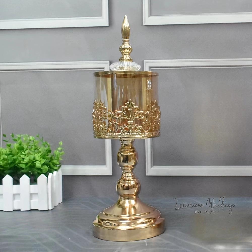 Crystal Glass Jar - Elegant Wedding Centerpiece & Decor centerpiece Luxurious Weddings