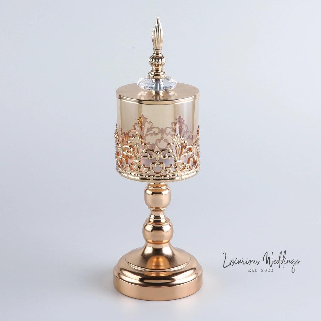 Crystal Glass Jar - Elegant Wedding Centerpiece & Decor centerpiece Luxurious Weddings