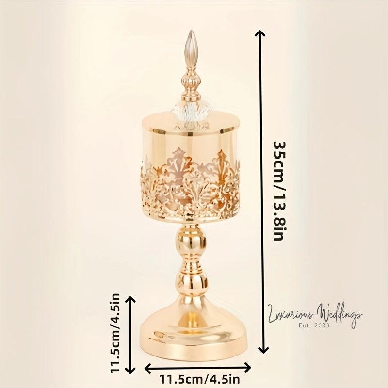 Crystal Glass Jar - Elegant Wedding Centerpiece & Decor centerpiece Luxurious Weddings