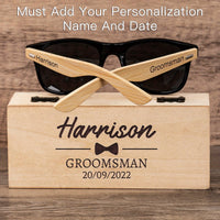 Custom Wooden Sunglasses for Men Groomsmen Gifts Luxurious Weddings