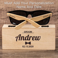 Custom Wooden Sunglasses for Men Groomsmen Gifts Luxurious Weddings