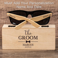 Custom Wooden Sunglasses for Men Groomsmen Gifts Luxurious Weddings