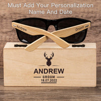Custom Wooden Sunglasses for Men Groomsmen Gifts Luxurious Weddings