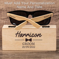 Custom Wooden Sunglasses for Men Groomsmen Gifts Luxurious Weddings
