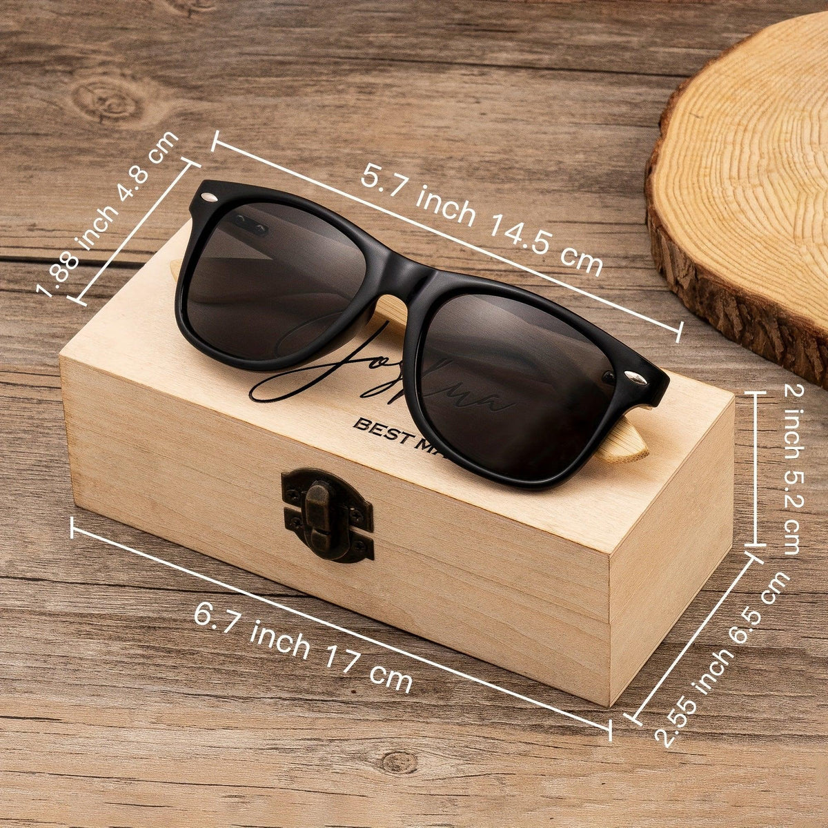 Custom Wooden Sunglasses for Men Groomsmen Gifts Luxurious Weddings