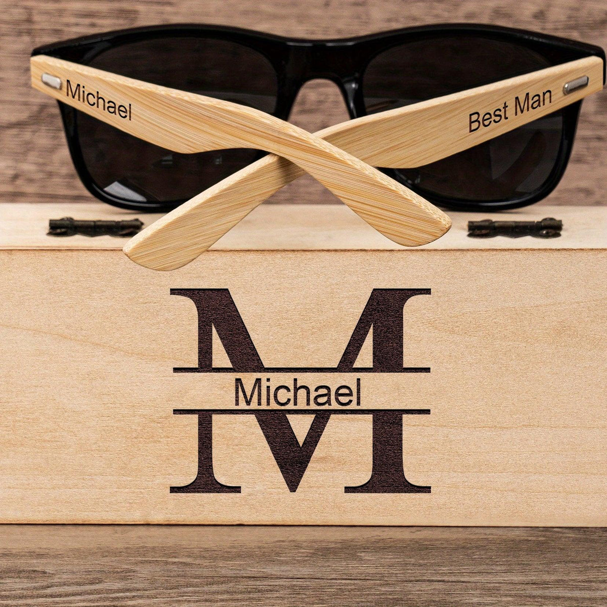 Custom Wooden Sunglasses for Men Groomsmen Gifts Luxurious Weddings