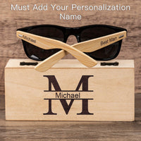 Custom Wooden Sunglasses for Men Groomsmen Gifts Luxurious Weddings