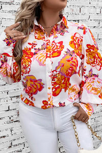 Plus Size Printed Long Sleeve Shirt Plus size blouse Luxurious Weddings