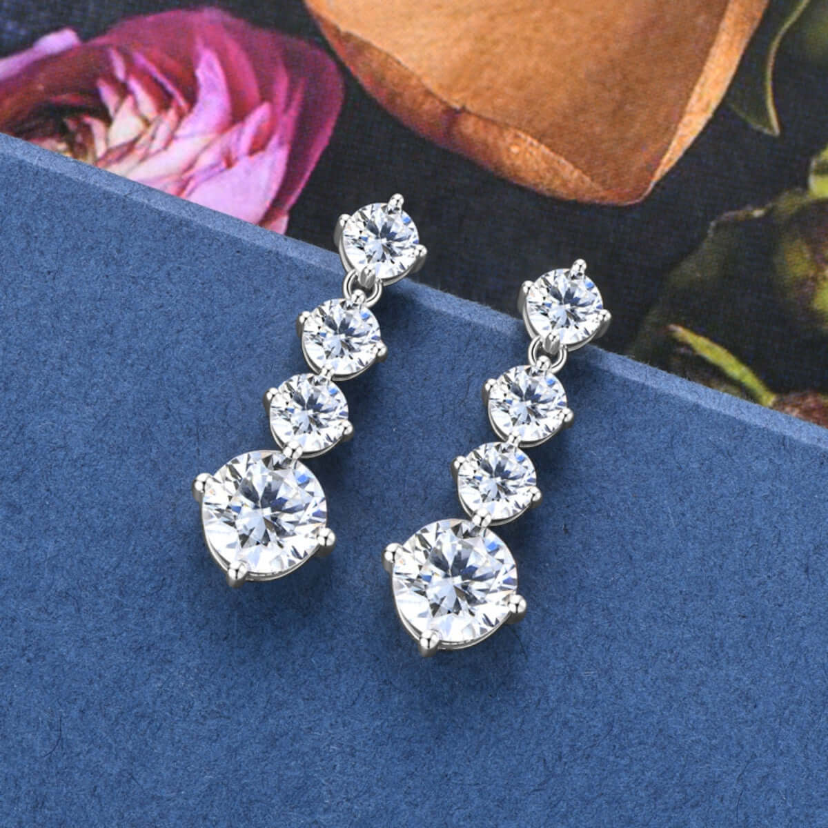 4 Carat Moissanite 925 Sterling Silver Earrings Earrings Luxurious Weddings