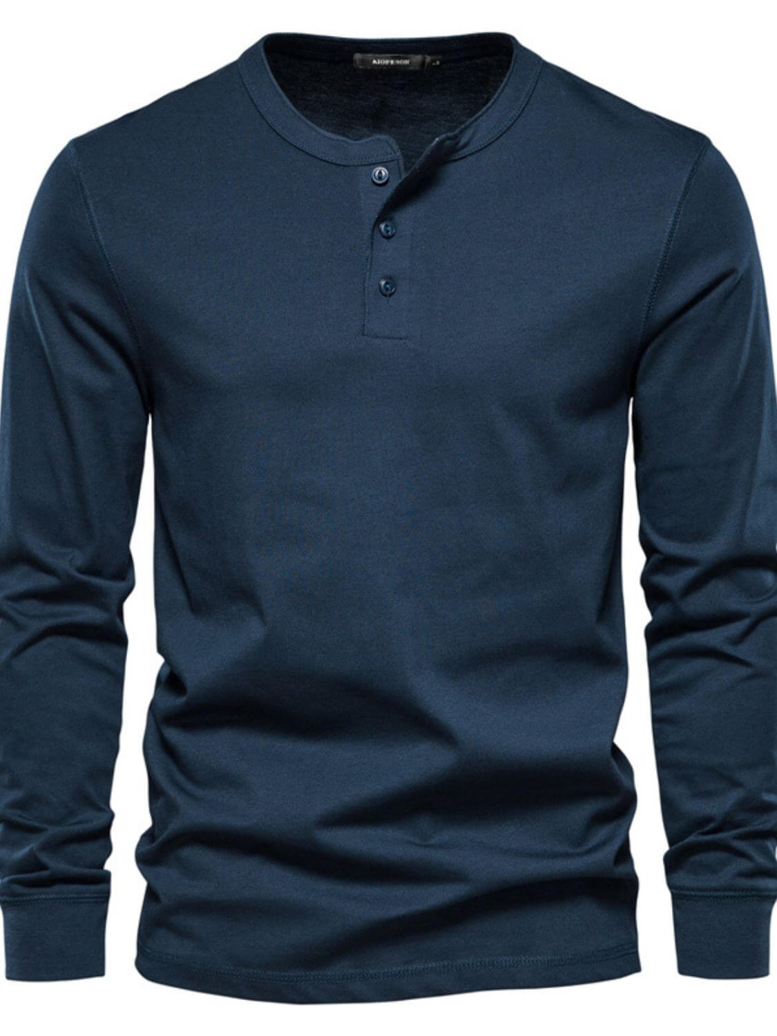 Men's Full Size Quarter Button Round Neck Long Sleeve T-Shirt Plus Size Men’s shirts Luxurious Weddings