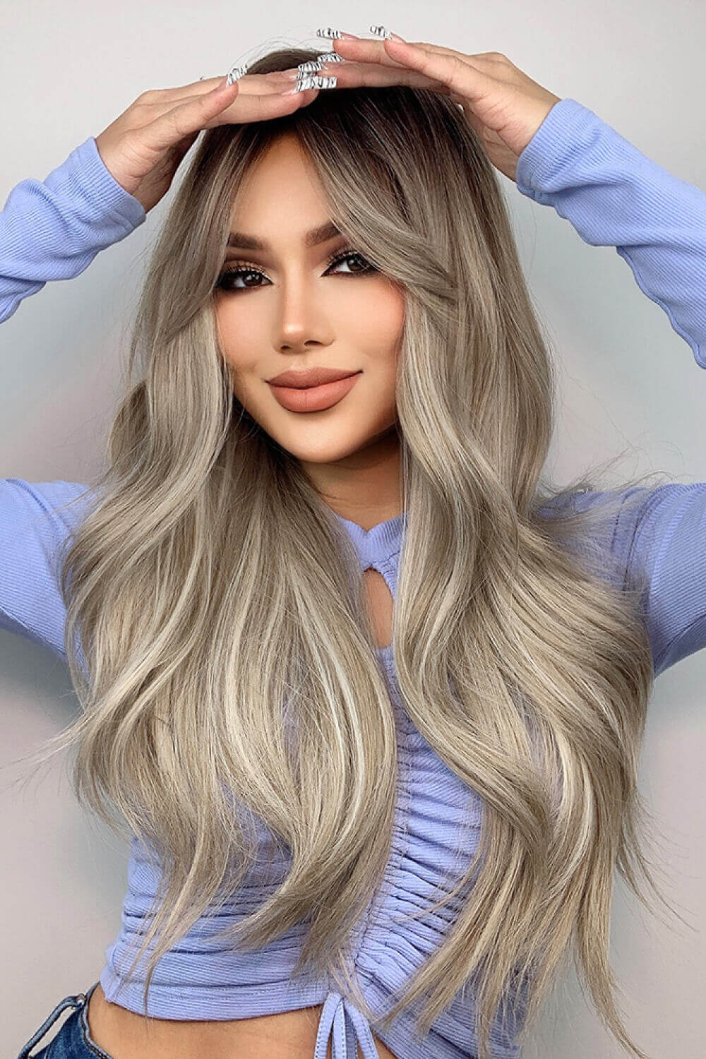 Full Machine Long Wave Wigs 26'' Wigs Luxurious Weddings