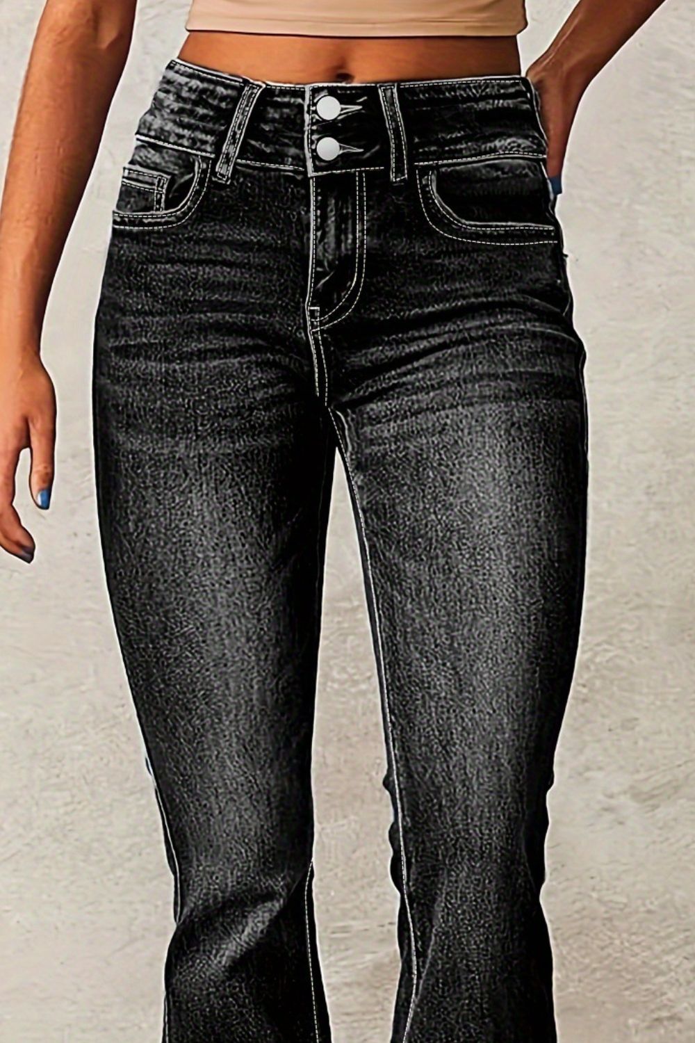 Cat Whisker Washed Bootcut Jeans Jeans Luxurious Weddings