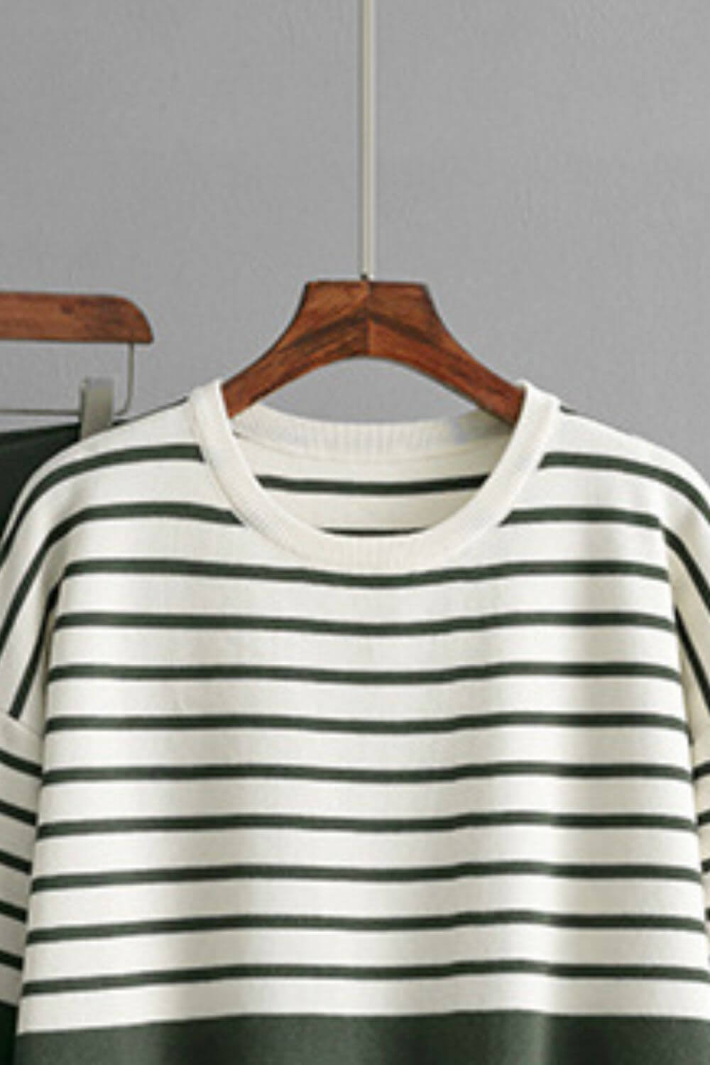 Basic Bae Striped Round Neck Long Sleeve Top and Pants Sweater Set Matching Sets Luxurious Weddings