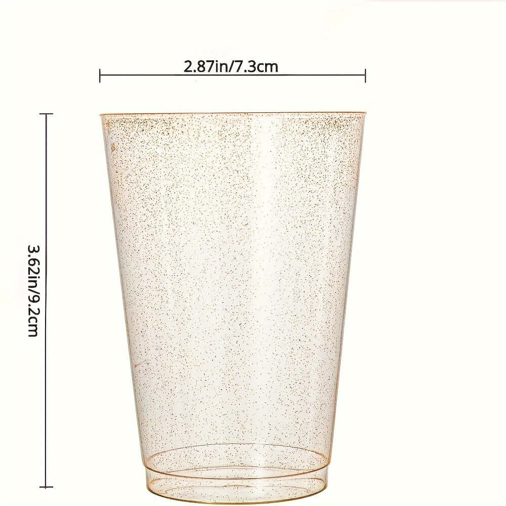 100 Disposable Plastic Champagne Glasses for Events Cups Luxurious Weddings