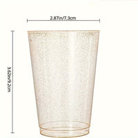 100 Disposable Plastic Champagne Glasses for Events Cups Luxurious Weddings