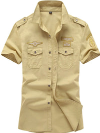 Men's Plus Size Embroidered Collared Neck Short Sleeve Shirt Shirts & polos Luxurious Weddings