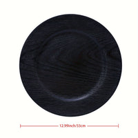 40pcs Elegant Black Round Charger Plates Set Tableware Luxurious Weddings