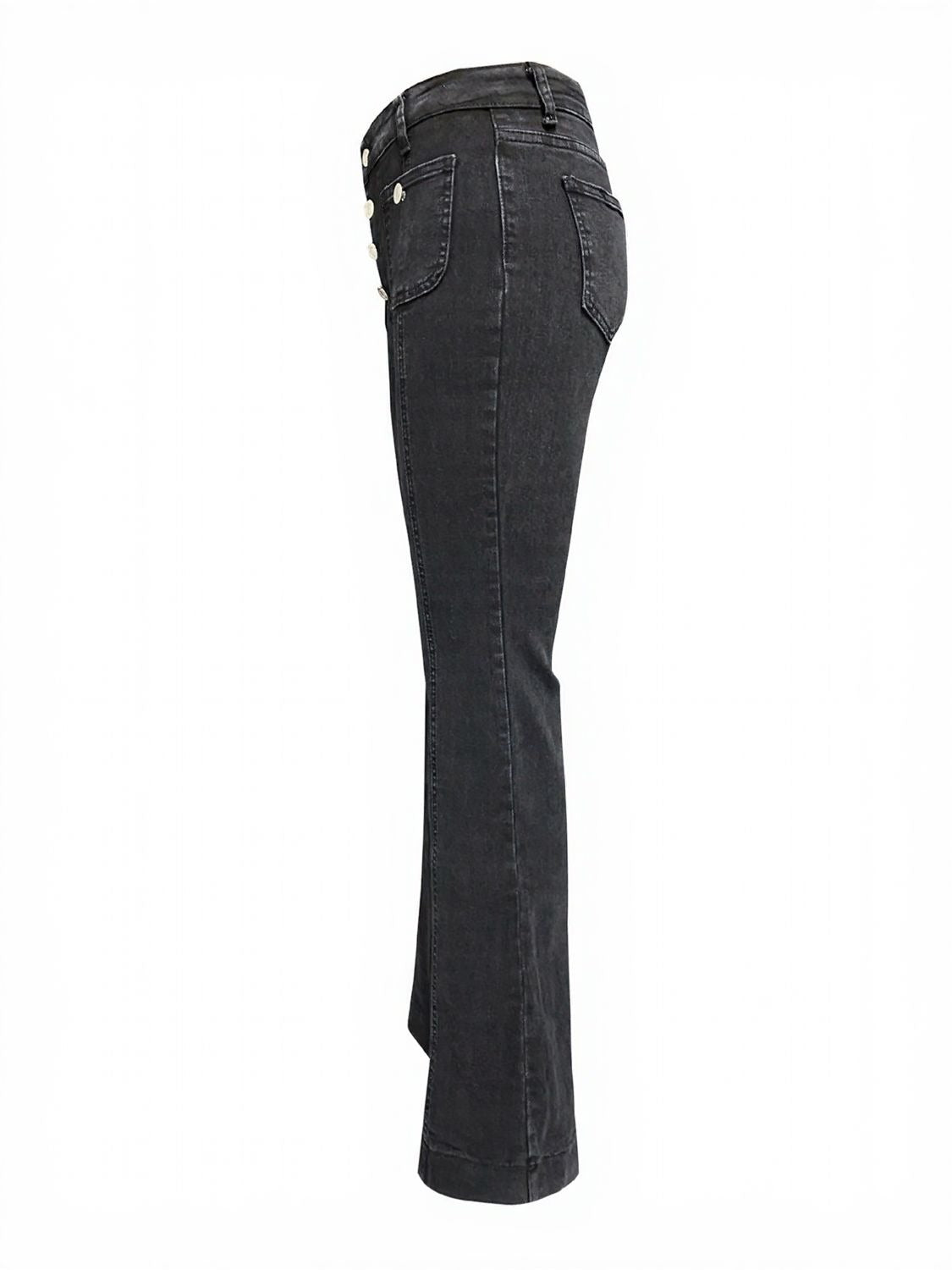 Button Fly High Waist Flare Jeans Jeans & Denim Luxurious Weddings