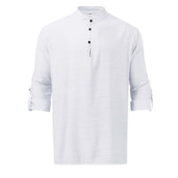 Men's Full Size Half Button Long Sleeve Shirt Plus Size shirts Luxurious Weddings