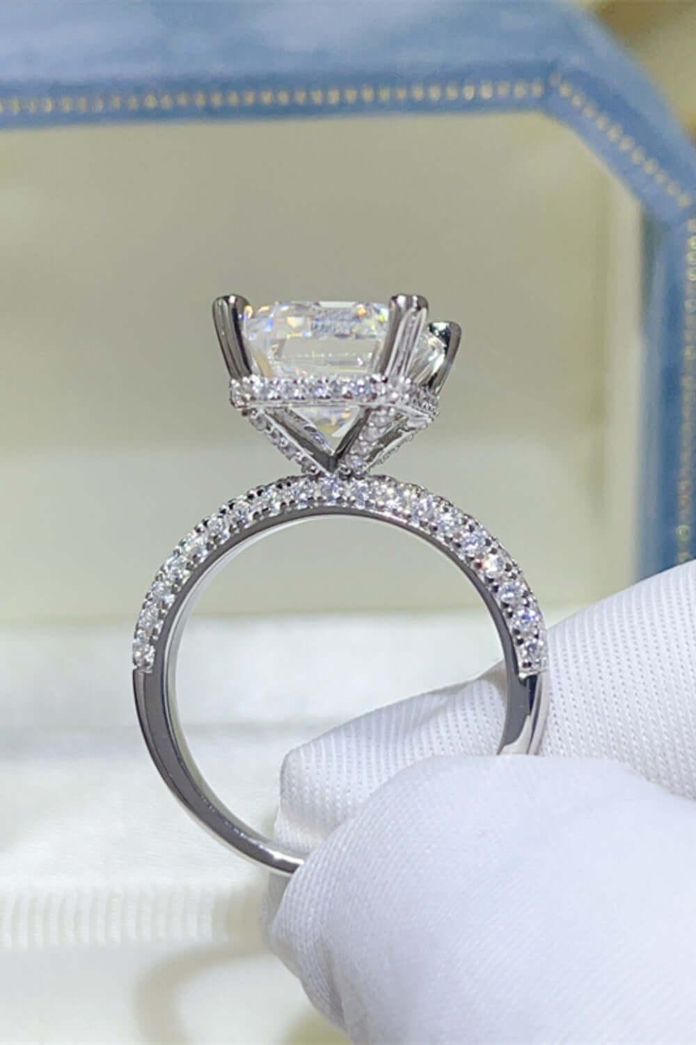 5 Carat Moissanite 925 Sterling Silver Ring Jewelry Luxurious Weddings