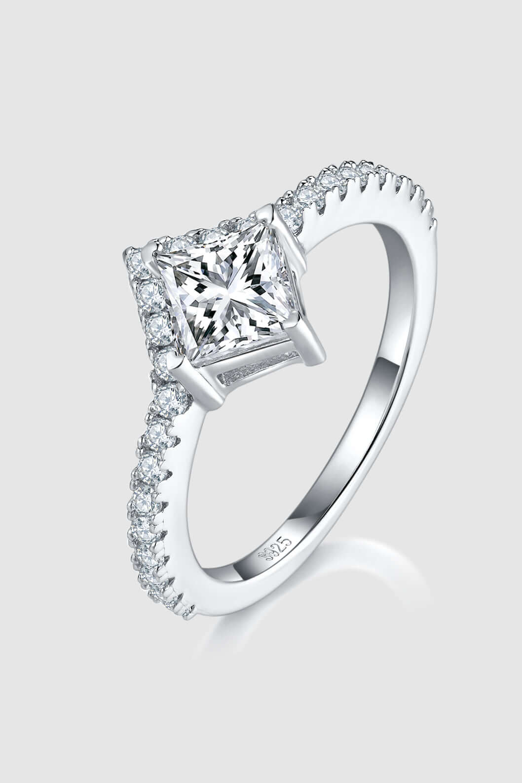 1 Carat Moissanite 925 Sterling Silver Double Layered Ring Rings Luxurious Weddings