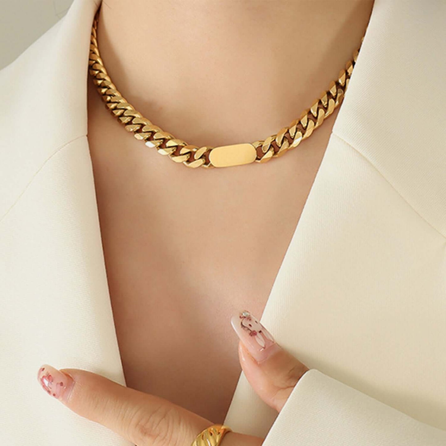 18K Gold-Plated Chain Necklace Necklace Luxurious Weddings