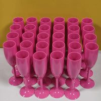 Elegant Stemmed Plastic Champagne Glasses Set Drinkware Luxurious Weddings