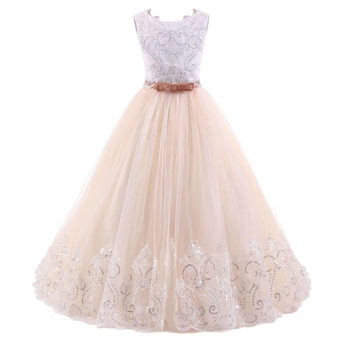Children's Flowergirl Lace Puff Princess Dress girls dress Luxurious Weddings