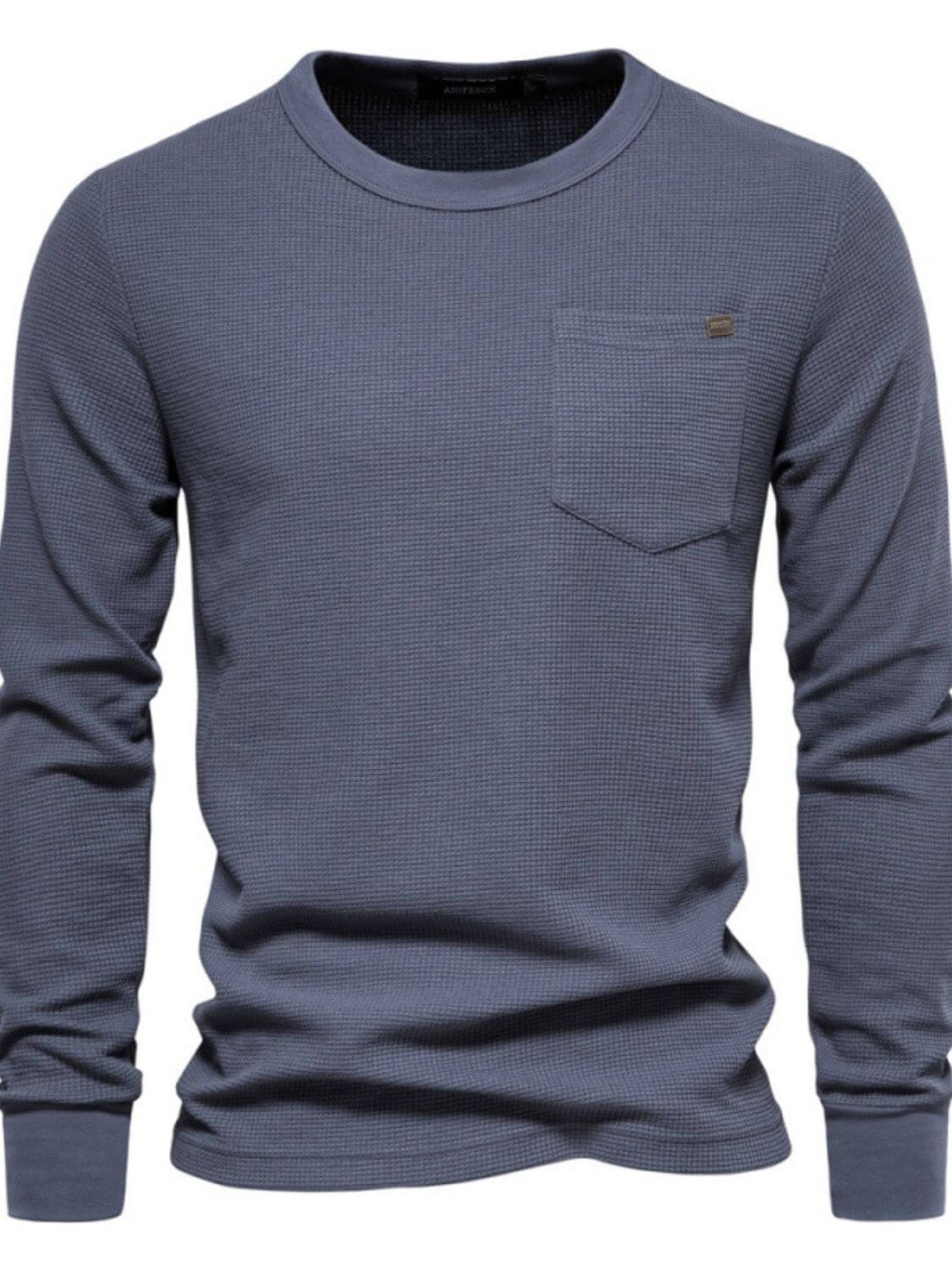 Men's Waffle-Knit Round Neck T-Shirt Men's Tshirts Luxurious Weddings