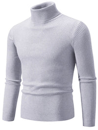 Men's Turtleneck Long Sleeve Ribbed Sweater turtle neck Luxurious Weddings
