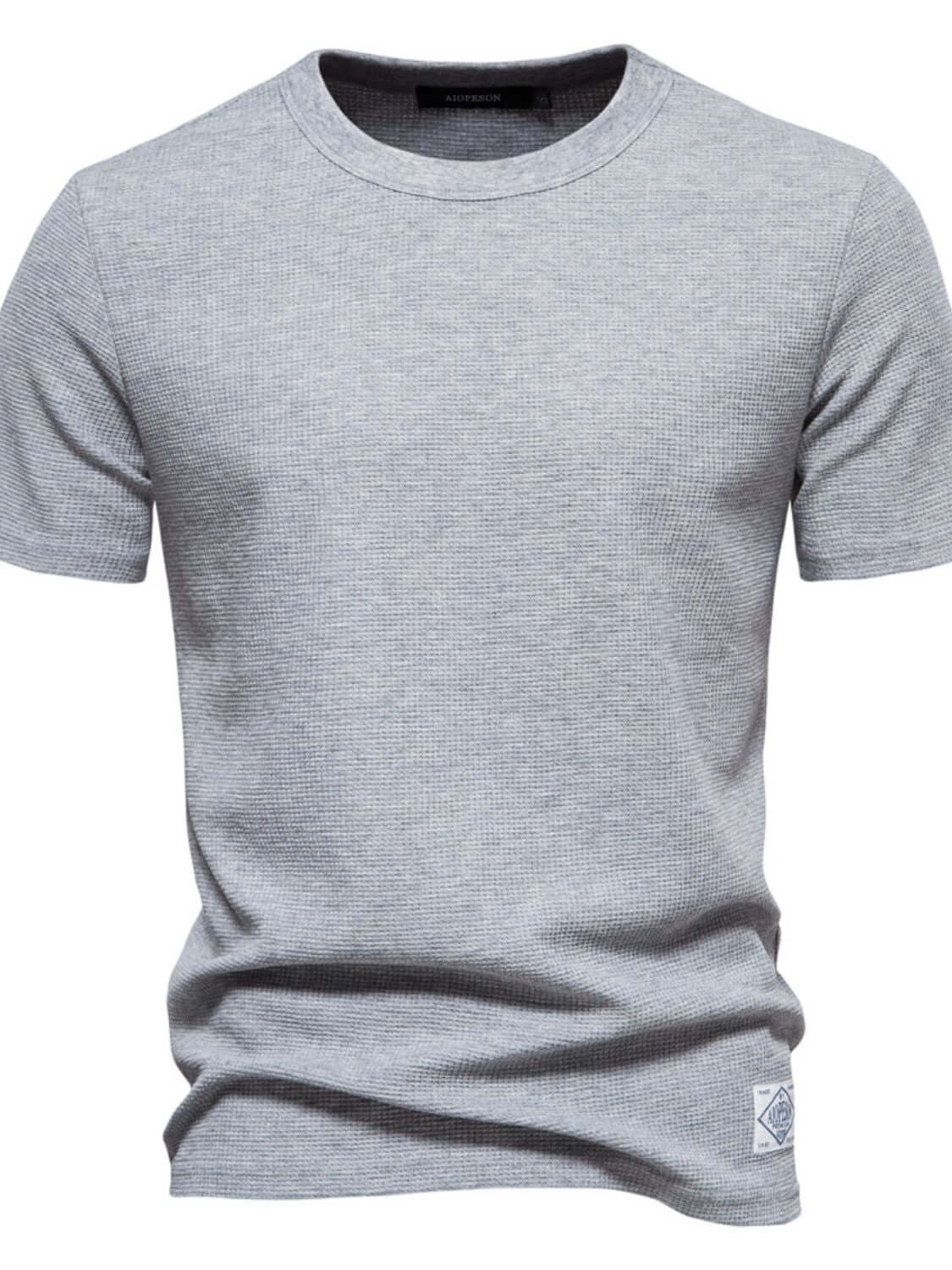 Men's Waffle-Knit Short Sleeve T-Shirt mens tshirts Luxurious Weddings