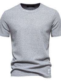 Men's Waffle-Knit Short Sleeve T-Shirt mens tshirts Luxurious Weddings