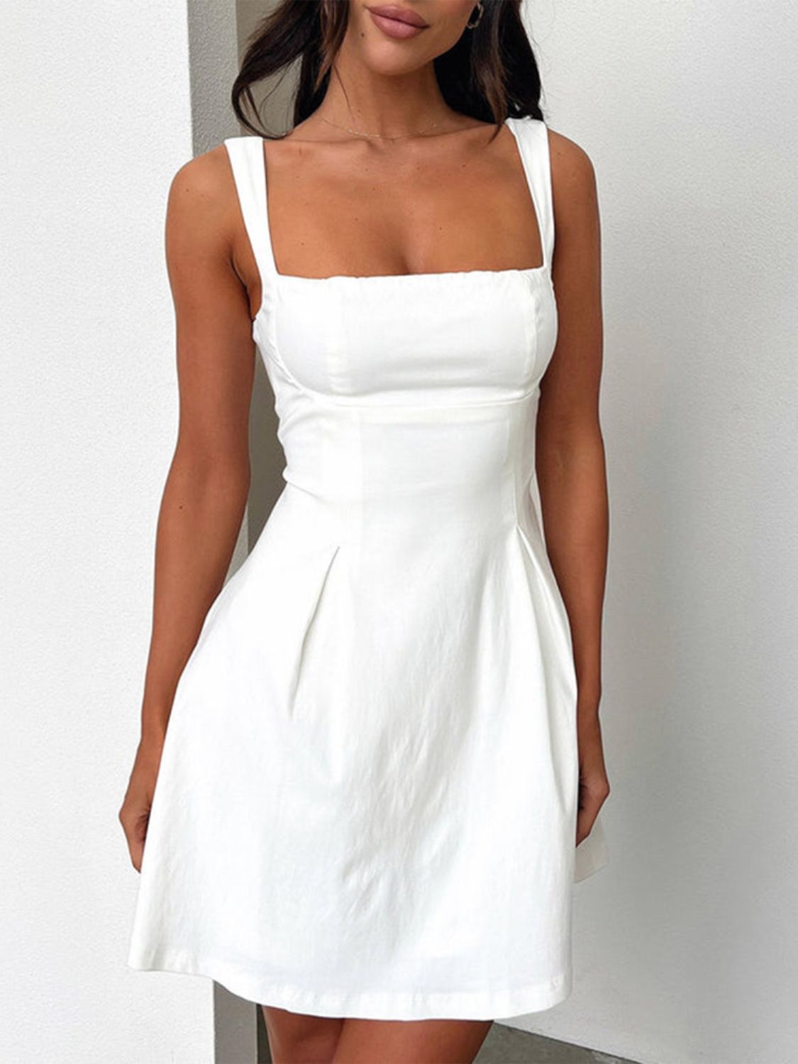 Devine Bow Back Square Neck Mini Dress Mini dress Luxurious Weddings