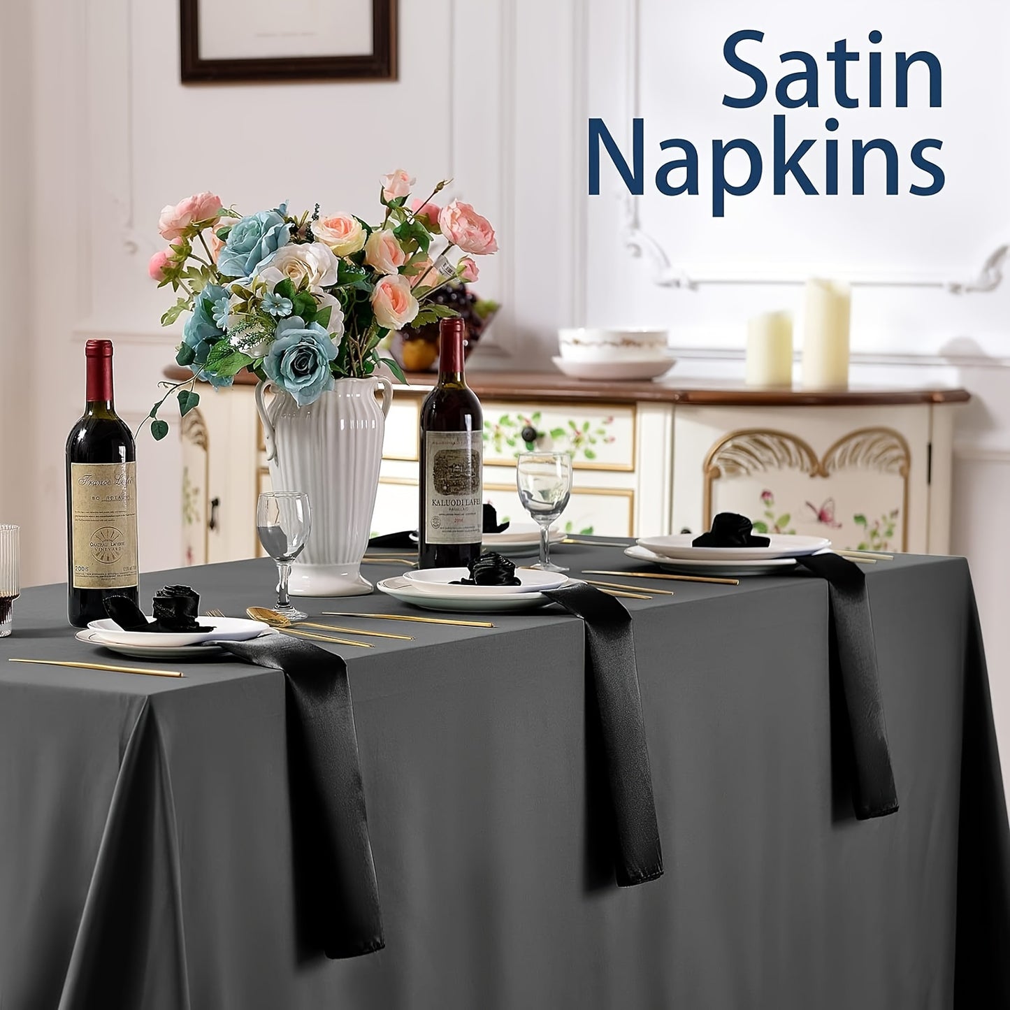 Coloured Satin Napkins - Set of 10 Napkins Luxurious Weddings