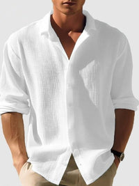 Men's Full Size Collared Neck Button Down Long Sleeve Shirt Plus Size shirts Luxurious Weddings