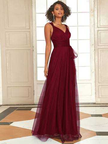 Floor Length Sleeveless Wholesale Tulle Bridesmaid Dresses Bridesmaid Dresses Luxurious Weddings