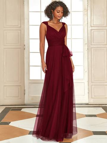 Floor Length Sleeveless Wholesale Tulle Bridesmaid Dresses Bridesmaid Dresses Luxurious Weddings