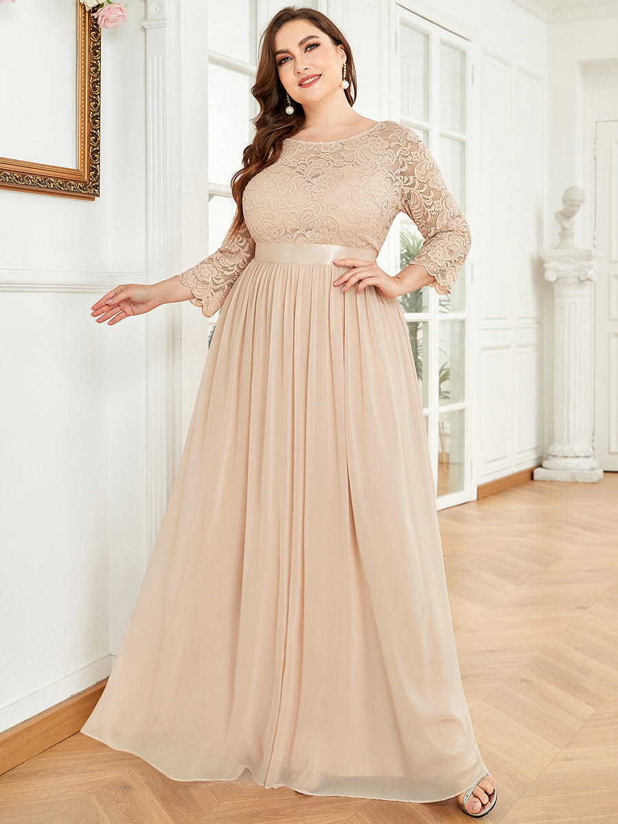 Plus Size Lace Bridesmaid Dresses with Long Lace Sleeve Bridesmaid Dresses Luxurious Weddings
