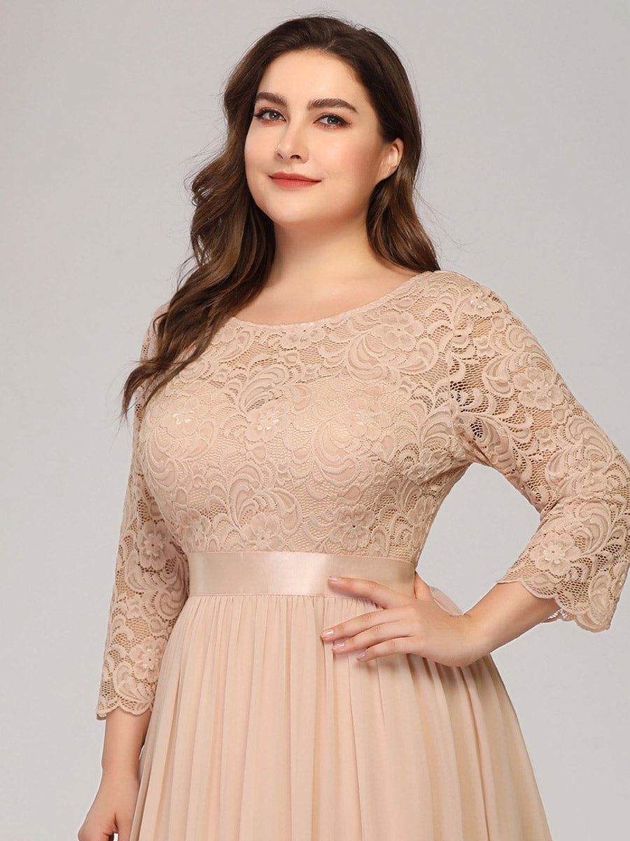 Plus Size Lace Bridesmaid Dresses with Long Lace Sleeve Bridesmaid Dresses Luxurious Weddings
