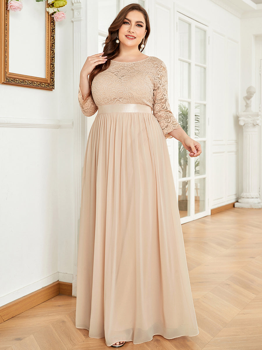 Plus Size Lace Bridesmaid Dresses with Long Lace Sleeve Bridesmaid Dresses Luxurious Weddings