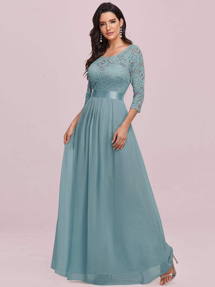 Elegant Empire Waist Bridesmaid Dresses with Long Lace Sleeve Bridesmaid Dresses Luxurious Weddings