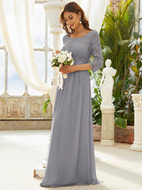 Elegant Empire Waist Bridesmaid Dresses with Long Lace Sleeve Bridesmaid Dresses Luxurious Weddings