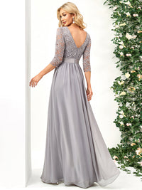 Elegant Empire Waist Bridesmaid Dresses with Long Lace Sleeve Bridesmaid Dresses Luxurious Weddings