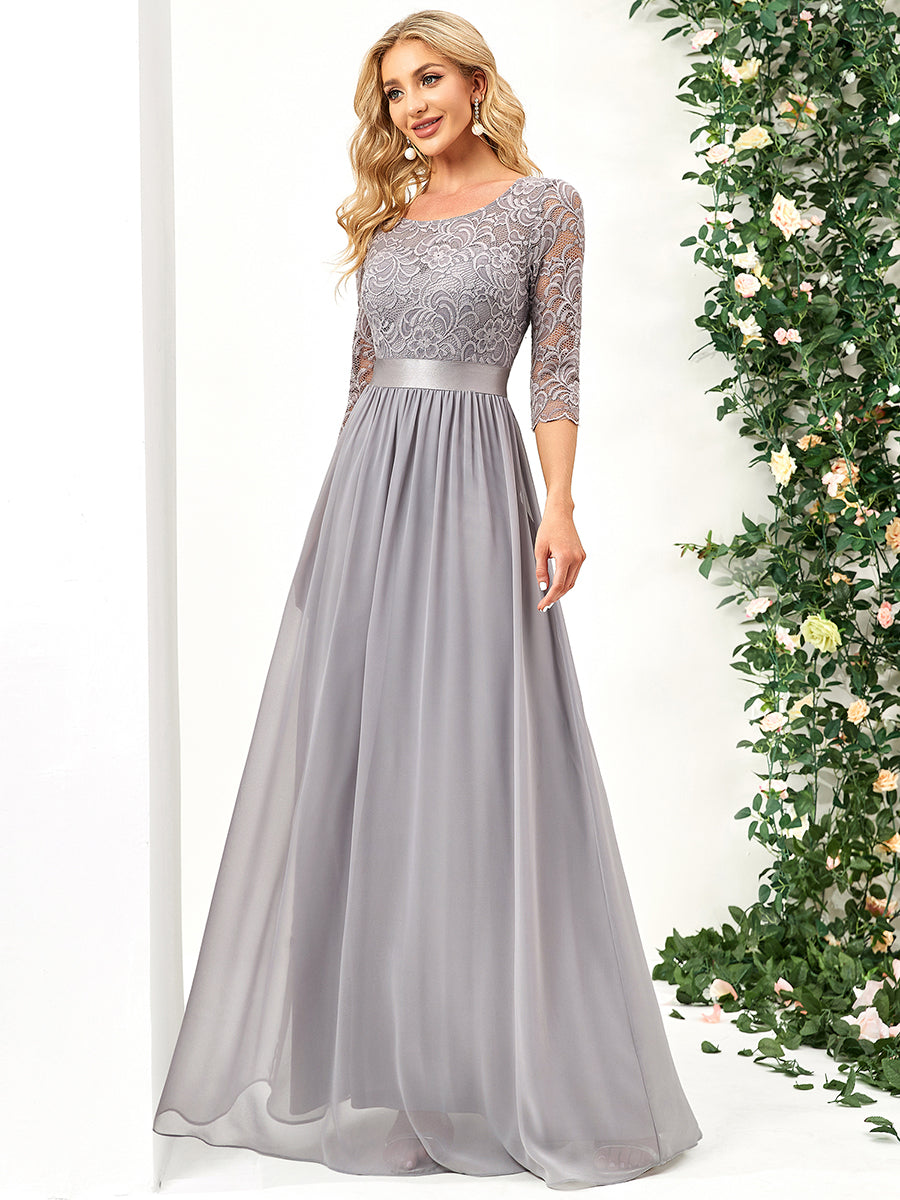 Elegant Empire Waist Bridesmaid Dresses with Long Lace Sleeve Bridesmaid Dresses Luxurious Weddings
