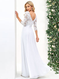 Elegant Empire Waist Bridesmaid Dresses with Long Lace Sleeve Bridesmaid Dresses Luxurious Weddings