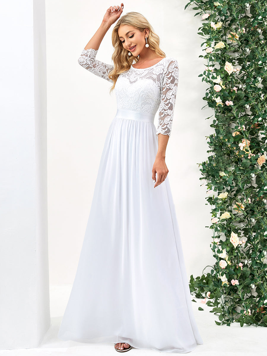 Elegant Empire Waist Bridesmaid Dresses with Long Lace Sleeve Bridesmaid Dresses Luxurious Weddings