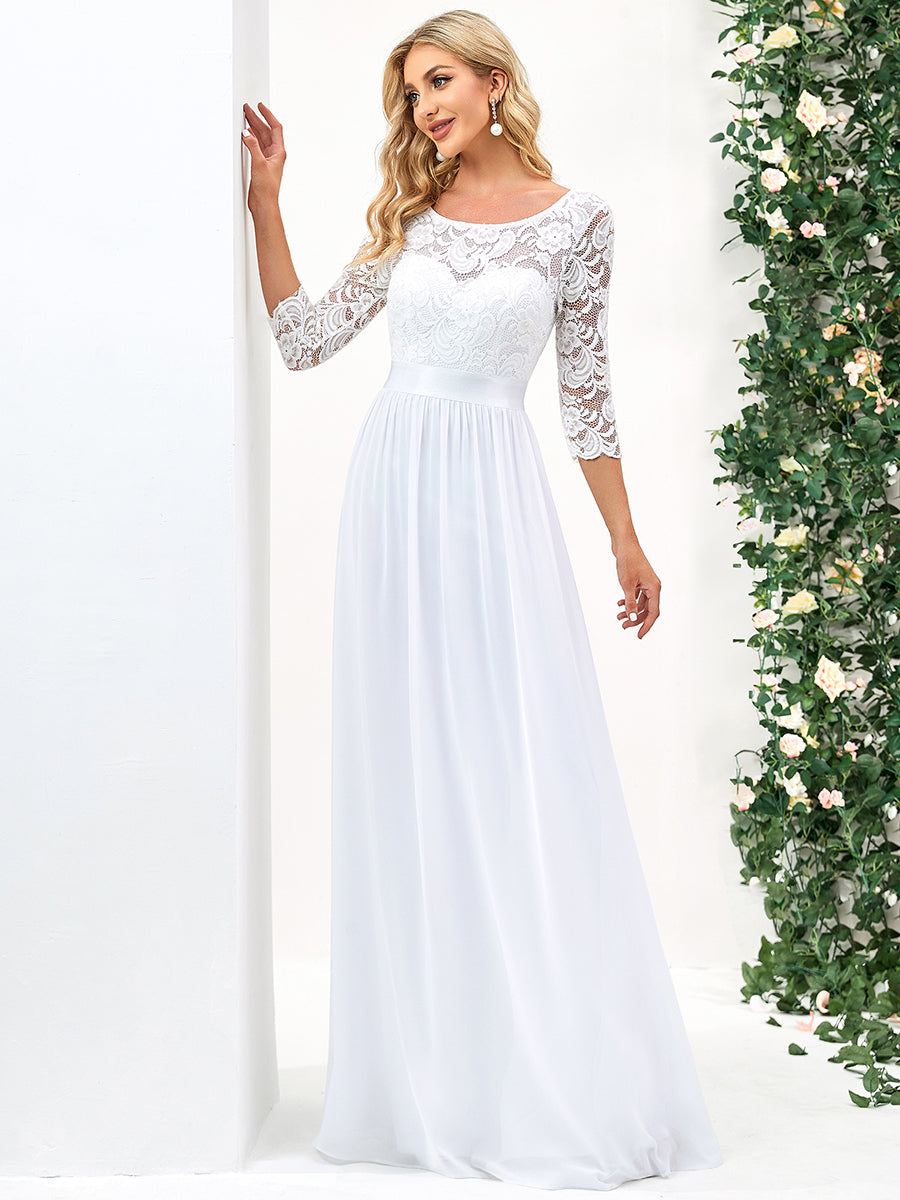 Elegant Empire Waist Bridesmaid Dresses with Long Lace Sleeve Bridesmaid Dresses Luxurious Weddings