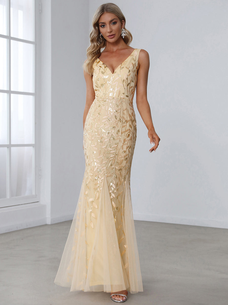 Classic Fishtail Sequin Evening Dresses for Women Dresses Luxurious Weddings